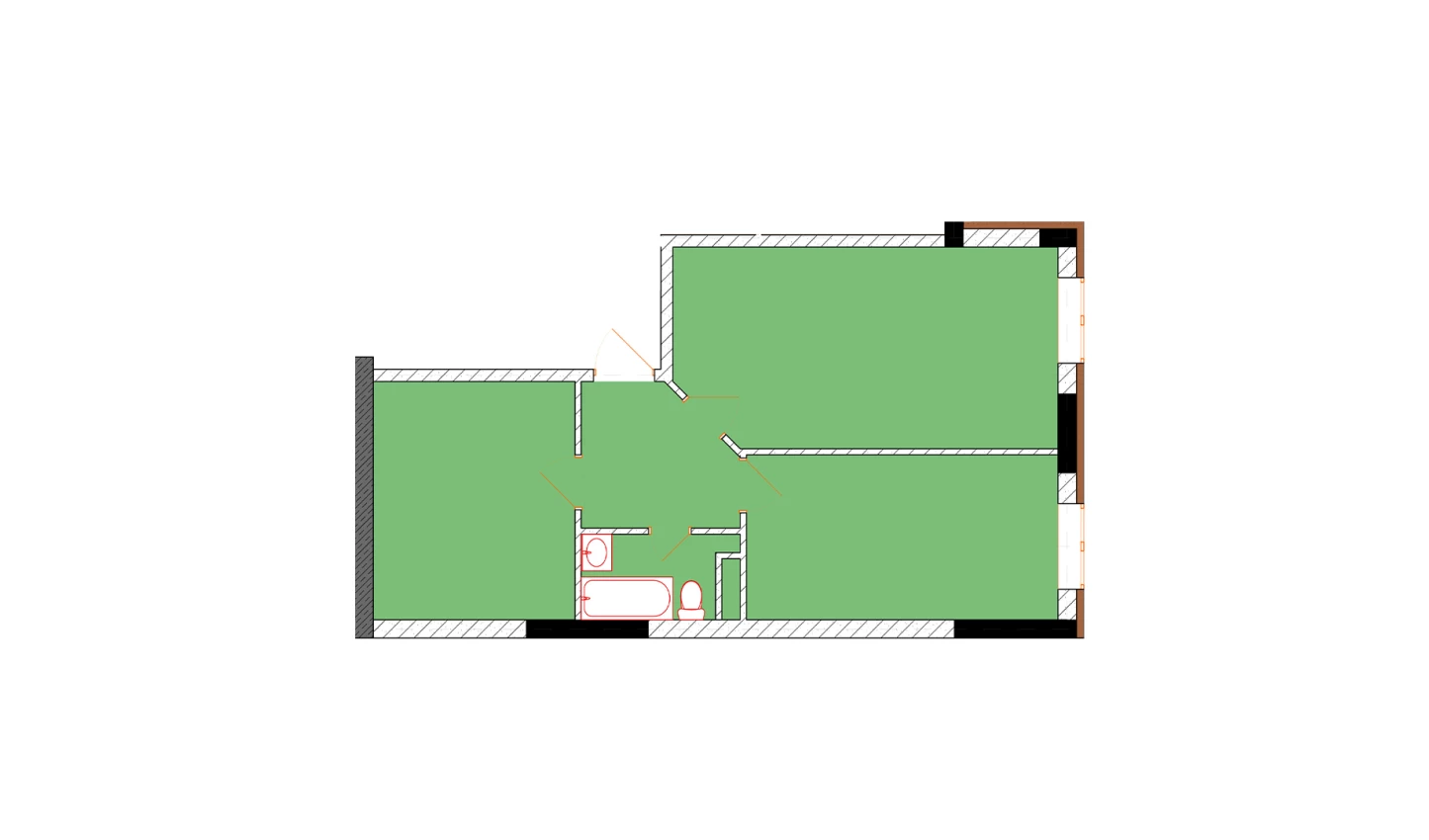 2-комн. квартира 57.5 м²  6/9 этаж | Жилой комплекс Uchtepa Avenue