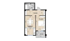 2-комн. квартира 47.03 м²  5/7 этаж | Жилой комплекс Bochka Resort
