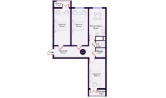 4-комн. квартира 95.1 м²  13/16 этаж | Жилой комплекс Crystal Avenue