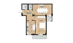 2-xonali xonadon 75.67 m²  2/7 qavat | O'ZBEGIM Turar-joy majmuasi