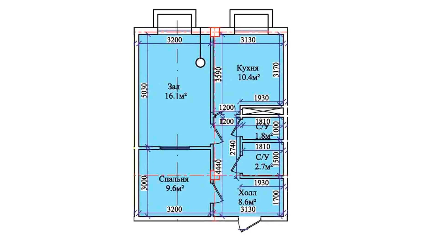 2-xonali xonadon 51.5 m² 1/9 qavat | CHIRCHIQ CITY Turar-joy majmuasi 2-xonali xonadon 51.5 m² 1/9 qavat | CHIRCHIQ CITY Turar-joy majmuasi