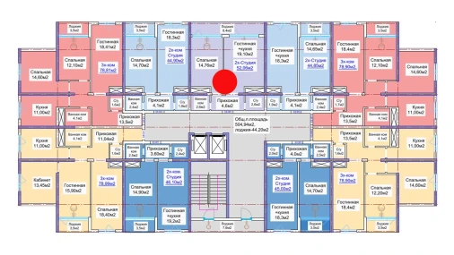 2-xonali xonadon 52.06 m²  11/16 qavat | ELITE ECO CITY Turar-joy majmuasi