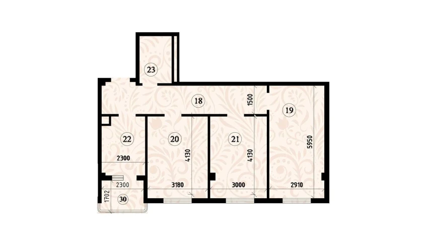 3-комнатная квартира 75 м²  6/8 этаж | Жилой комплекс YASHIL VODIY RESIDENCE