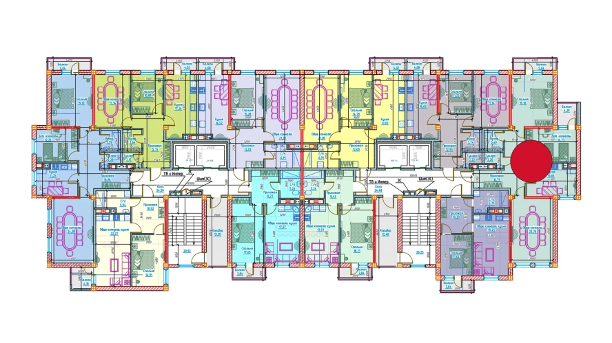 3-комн. квартира 93.72 м²  2/13 этаж | Жилой комплекс Al-Qasr