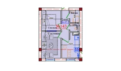 2-xonali xonadon 47.5 m²  7/9 qavat | ZAR ZAMONAVIY UYLAR Turar-joy majmuasi