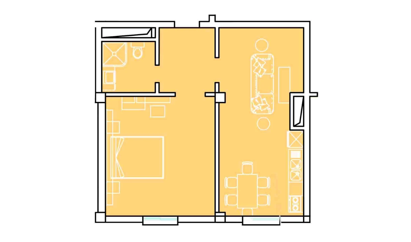 3-комн. квартира 58.25 м² 1/8 этаж | Жилой комплекс Ziynat Capital 3-комн. квартира 58.25 м² 1/8 этаж | Жилой комплекс Ziynat Capital