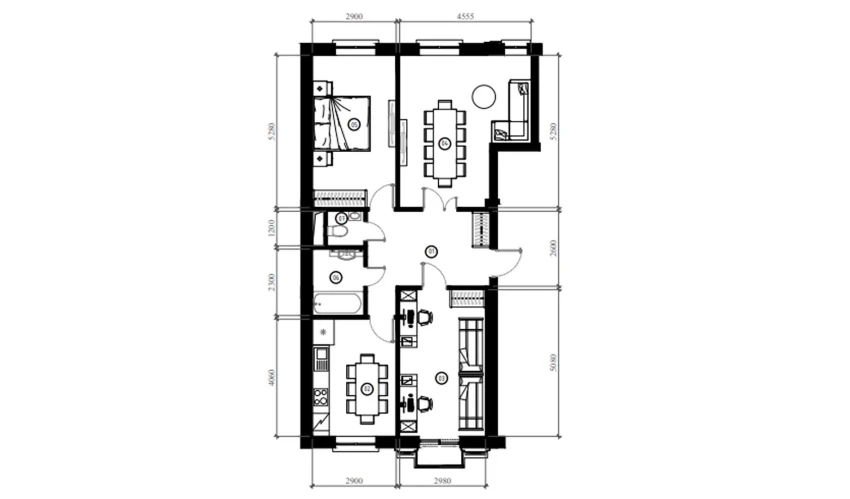 3-комнатная квартира 80.7 м²  4/9 этаж | Жилой комплекс FIDOKOR