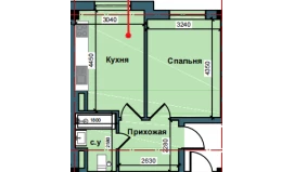 2-xonali xonadon 40.6 m²  5/9 qavat | NUR BARAKA Turar-joy majmuasi