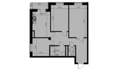 3-xonali xonadon 69.46 m²  8/10 qavat | YANGIOBOD RESIDENCE Turar-joy majmuasi
