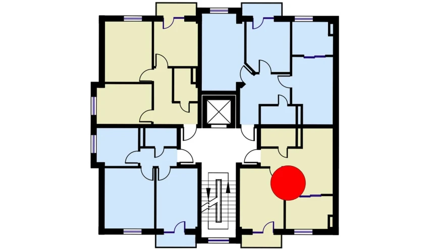 2-xonali xonadon 50.8 m²  4/6 qavat | CHOSHTEPA GARDEN Turar-joy majmuasi