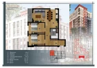 3-xonali xonadon 74.2 m²  3/10 qavat | CHINARA PARK Turar-joy majmuasi