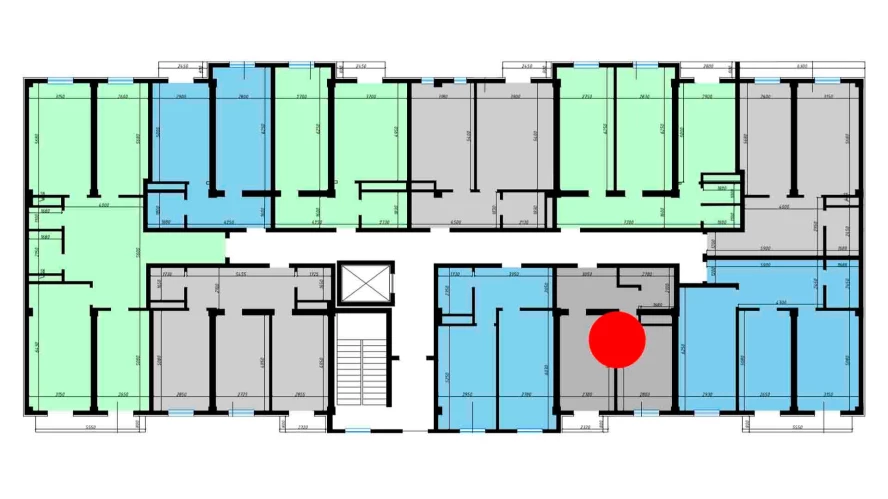 1-xonali xonadon 40.7 m²  5/10 qavat | Ko'kcha-Oqtepa Turar-joy majmuasi