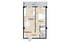 2-комн. квартира 52.69 м²  6/7 этаж | Жилой комплекс Bochka Resort