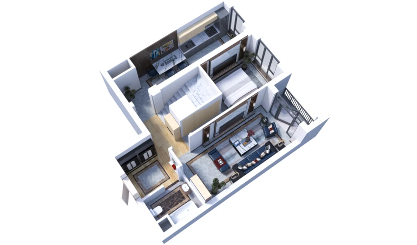 2-xonali xonadon 129 m²  16/16 qavat | Musaffo Turar-joy majmuasi