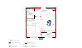 2-xonali xonadon 41.26 m² 8/9 qavat | BI Sad'O Turar-joy majmuasi 2-xonali xonadon 41.26 m² 8/9 qavat | BI Sad'O Turar-joy majmuasi