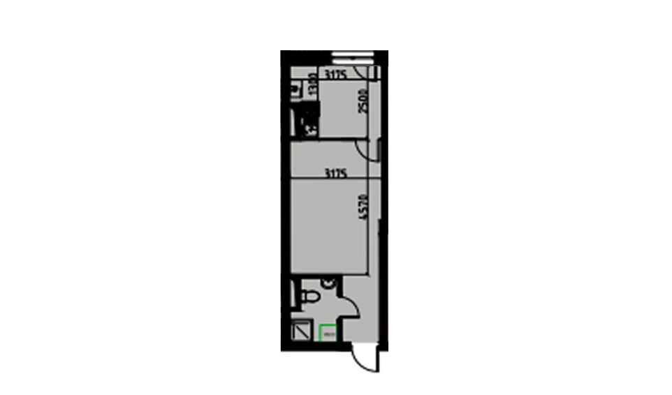 1-комн. квартира 28.04 м²  2/10 этаж | Жилой комплекс YANGIOBOD RESIDENCE