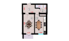 1-комн. квартира 40.7 м²  4/10 этаж | Жилой комплекс Ko'kcha-Oqtepa
