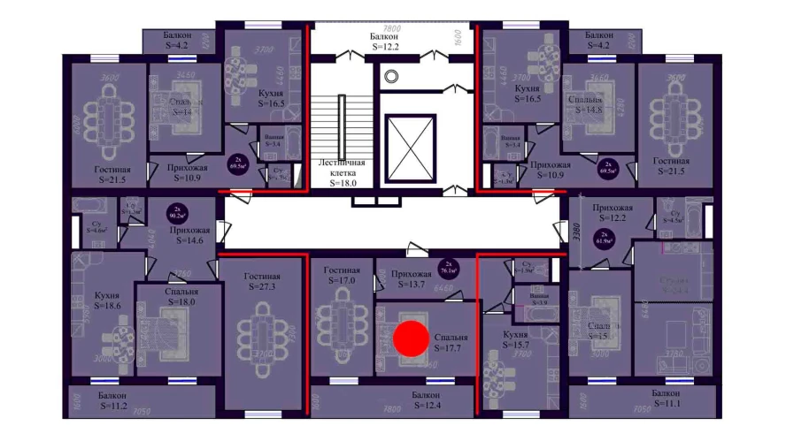 2-xonali xonadon 76.1 m² 6/8 qavat | Navruz Avenue Turar-joy majmuasi 2-xonali xonadon 76.1 m² 6/8 qavat | Navruz Avenue Turar-joy majmuasi