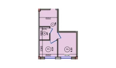 1-комн. квартира 25.67 м²  1/10 этаж | Жилой комплекс Qibray City