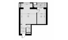 2-комн. квартира 44.7 м²  9/12 этаж | Жилой комплекс NAVRUZ GROUP