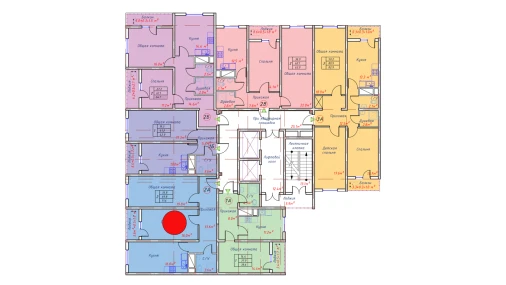 2-комнатная квартира 71.6 м²  15/16 этаж | Жилой комплекс TRINITY