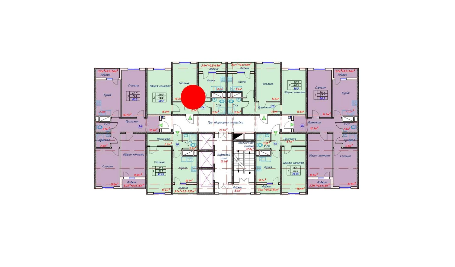 2-xonali xonadon 50.3 m² 8/16 qavat | TRINITY Turar-joy majmuasi 2-xonali xonadon 50.3 m² 8/16 qavat | TRINITY Turar-joy majmuasi