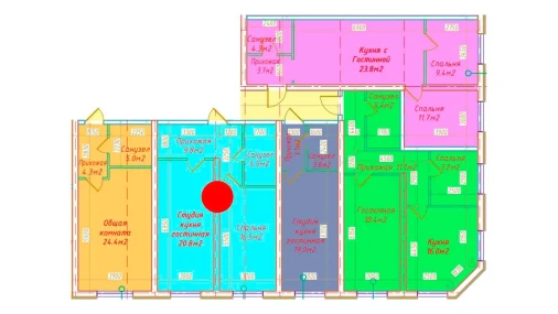 2-комнатная квартира 52.6 м²  1/16 этаж | Жилой комплекс DO'MBIROBOD RESIDENCE