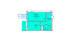 1-комн. квартира 36.46 м²  7/9 этаж | Жилой комплекс PROVANS