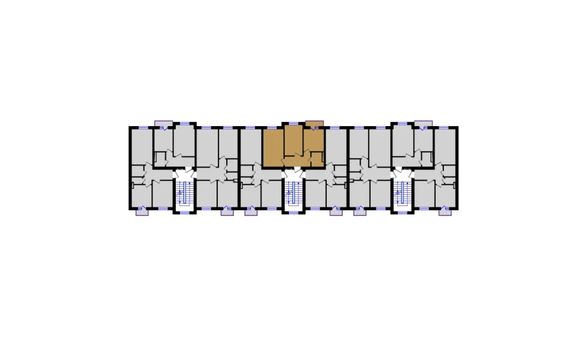 2-комнатная квартира 55.78 м²  4/5 этаж | Жилой комплекс QIZILTEPA