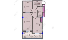 2-комн. квартира 60.7 м²  8/16 этаж | Жилой комплекс Park Avenue