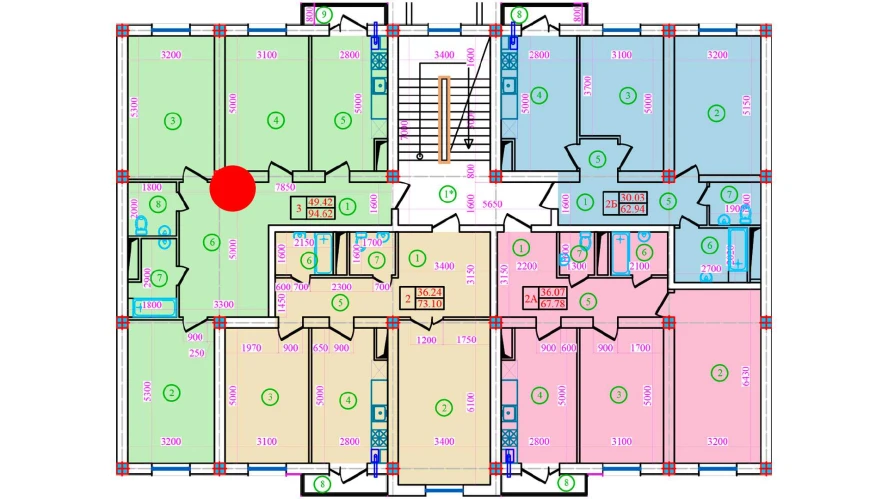 3-xonali xonadon 94.62 m² 3/5 qavat | Bog’zor Turar-joy majmuasi 3-xonali xonadon 94.62 m² 3/5 qavat | Bog’zor Turar-joy majmuasi