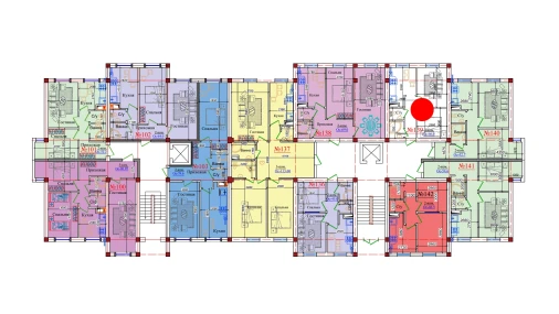 2-xonali xonadon 46.5 m²  1/9 qavat | ZAR ZAMONAVIY UYLAR Turar-joy majmuasi