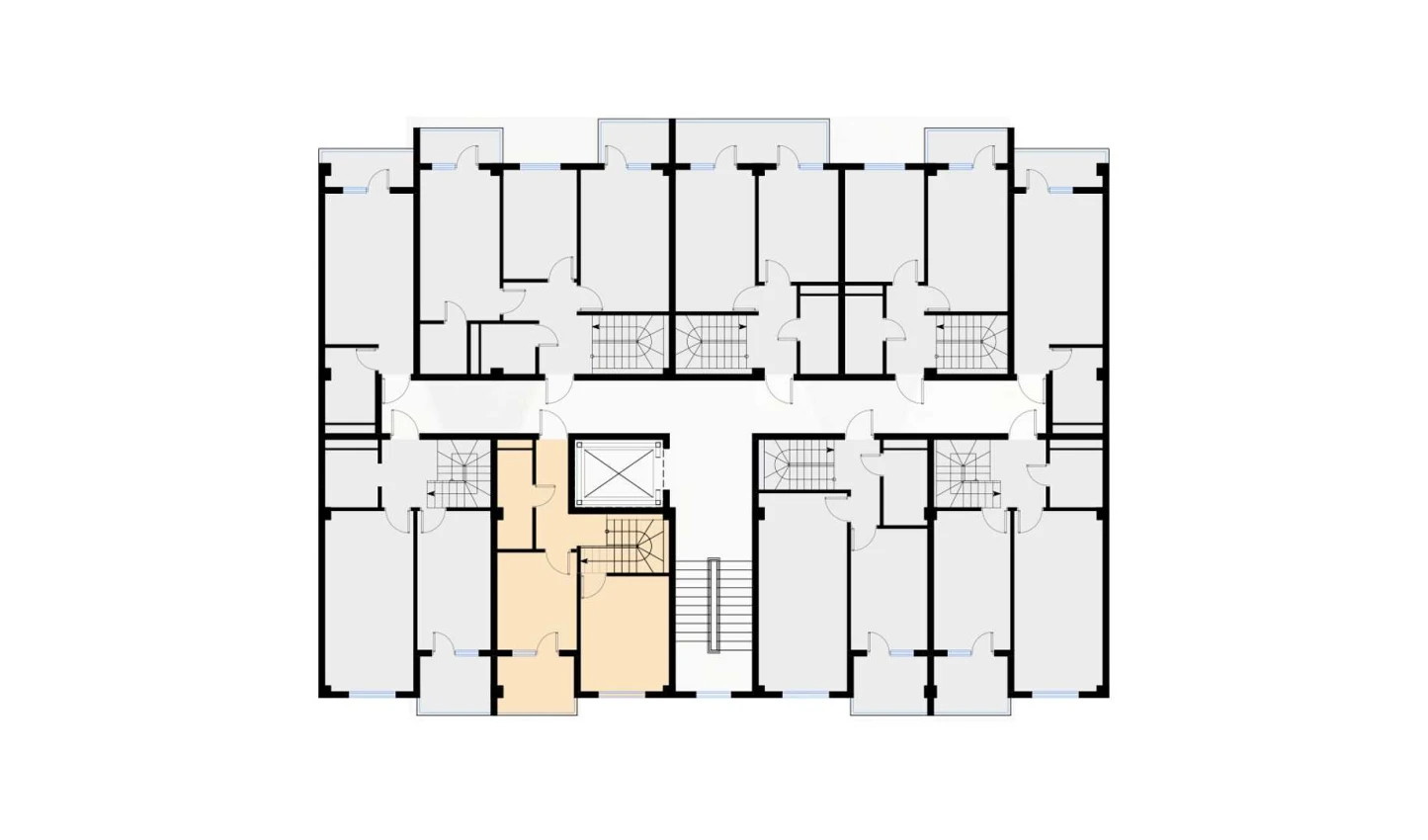 1-xonali xonadon 81.47 m²  7/7 qavat | Bochka Resort Turar-joy majmuasi