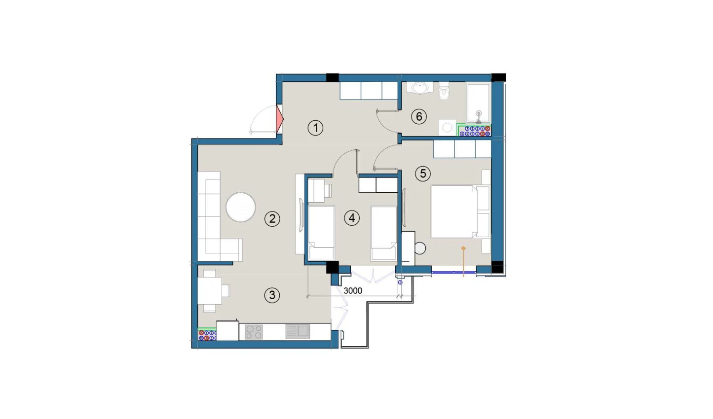 2-комн. квартира 131 м²  9/9 этаж | Жилой комплекс FLORYA RESIDENCE