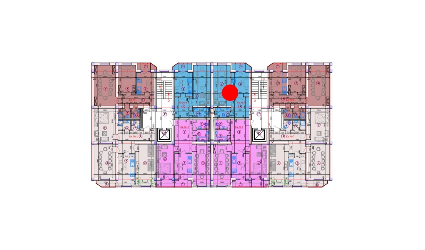 3-комн. квартира 124.8 м²  6/10 этаж | Жилой комплекс AZAMATOV GROUP