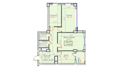 3-комн. квартира 98.2 м²  5/16 этаж | Жилой комплекс Sam House (Qora Suv)