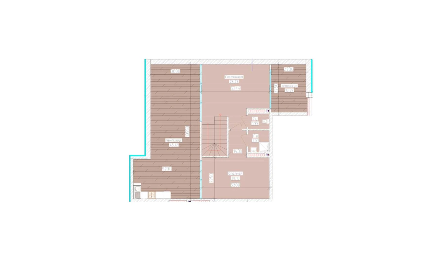 3-xonali xonadon 101.46 m²  9/9 qavat | Aero Town Turar-joy majmuasi