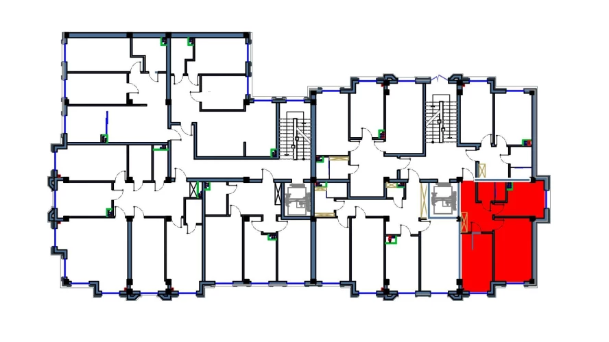 2-xonali xonadon 53 m²  2/9 qavat | FLORYA RESIDENCE Turar-joy majmuasi