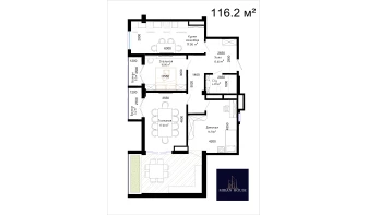 3-xonali xonadon 116.2 m²  13/13 qavat | ORZU SAROYI Turar-joy majmuasi