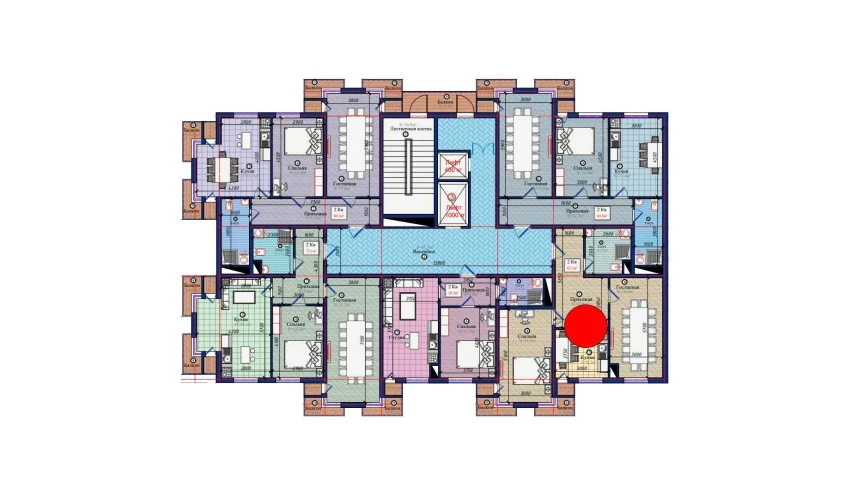 2-xonali xonadon 62.1 m²  6/10 qavat | NURAFSHON Turar-joy majmuasi