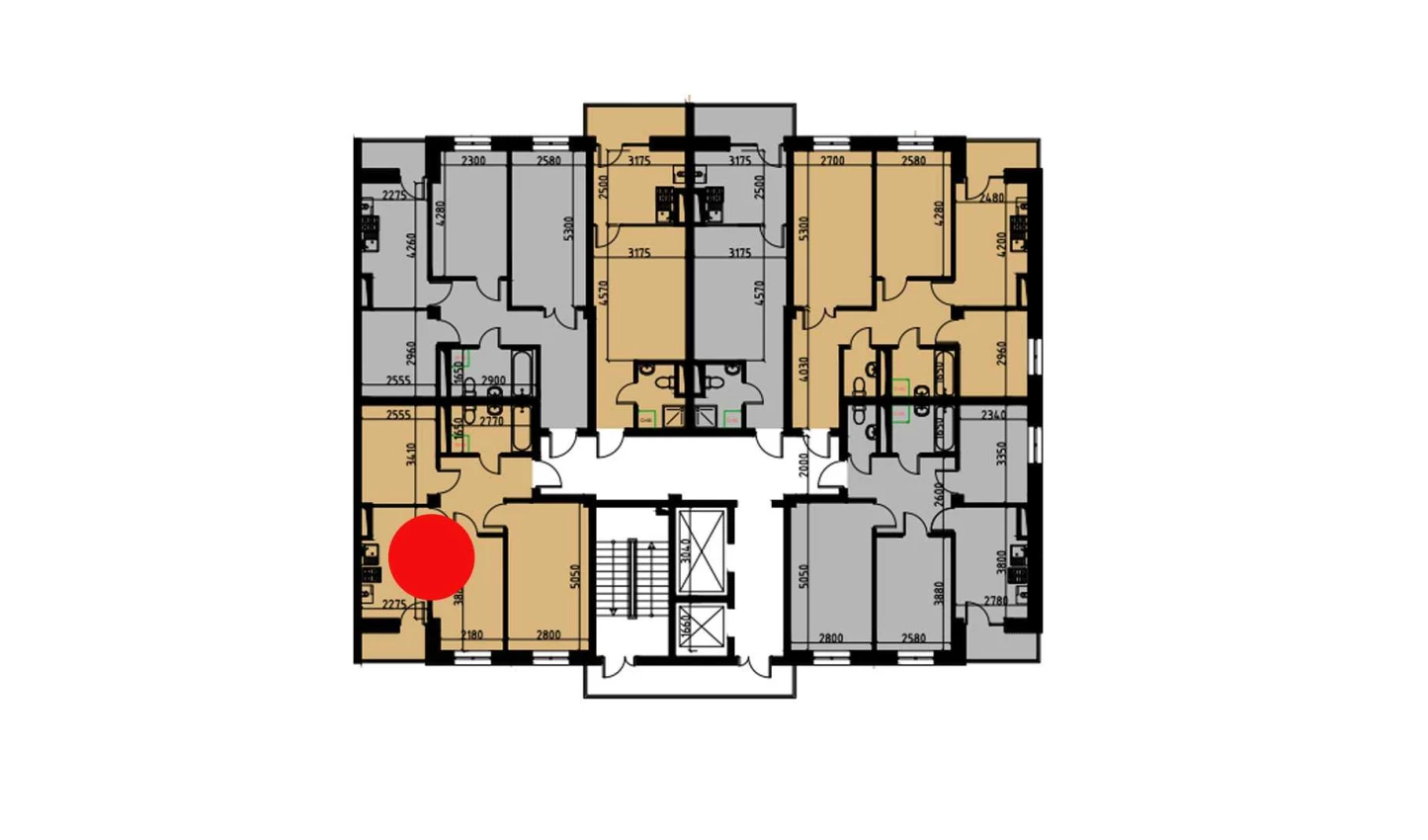 2-xonali xonadon 53.27 m²  6/10 qavat | YANGIOBOD RESIDENCE Turar-joy majmuasi