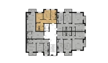 2-xonali xonadon 48.39 m²  8/9 qavat | MINGCHINOR Turar-joy majmuasi