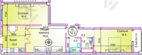 3-комн. квартира 70.5 м²  8/9 этаж | Жилой комплекс UCHTEPA PLAZA