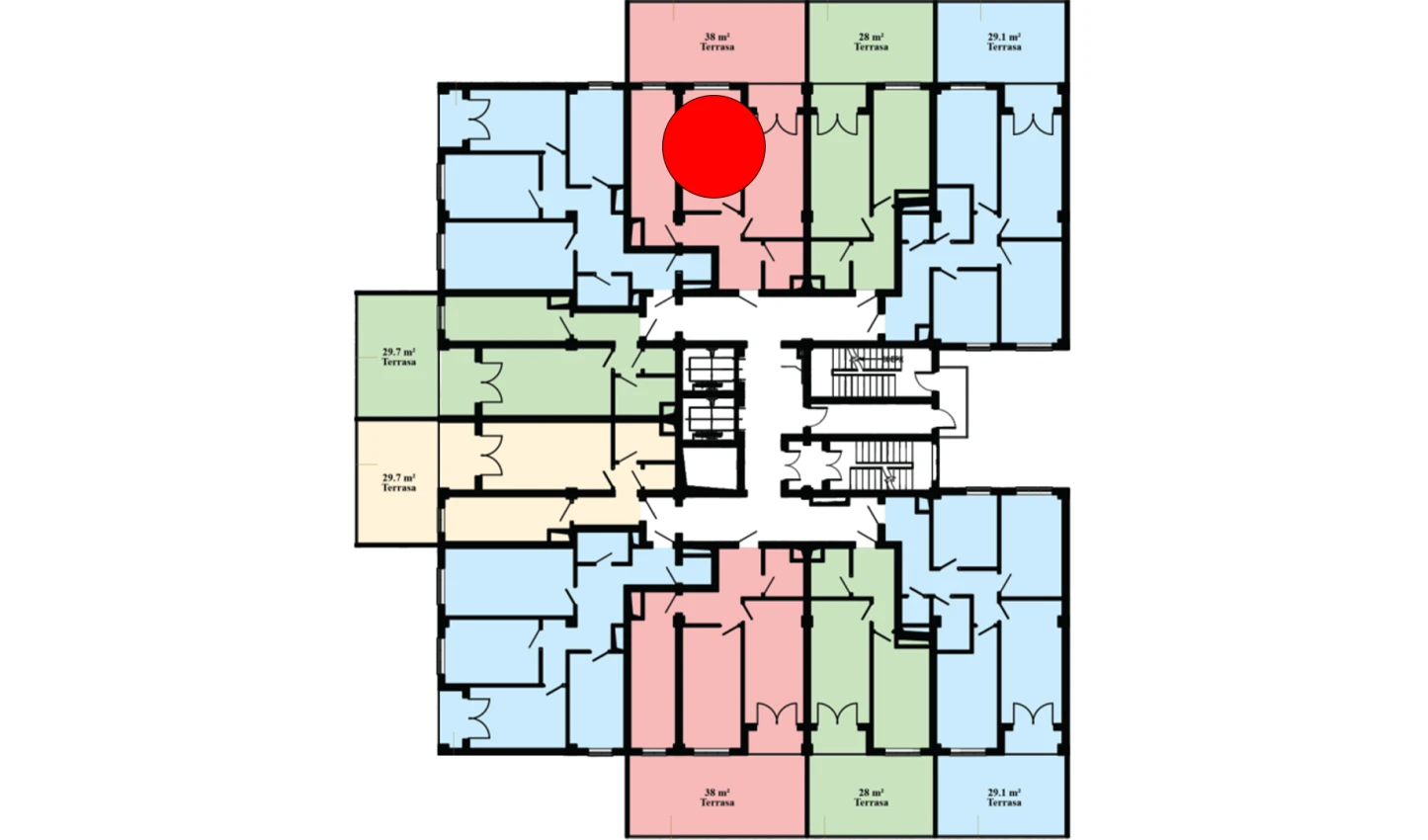 2-комн. квартира 114.44 м²  3/16 этаж | Жилой комплекс Musaffo