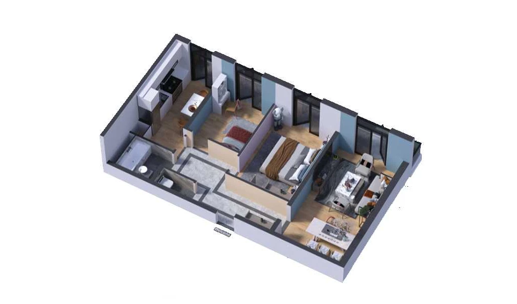 3-комн. квартира 67.16 м²  16/16 этаж | Жилой комплекс SOKIN DIYOR