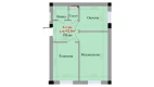 2-комн. квартира 52 м²  1/8 этаж | Жилой комплекс Saxro