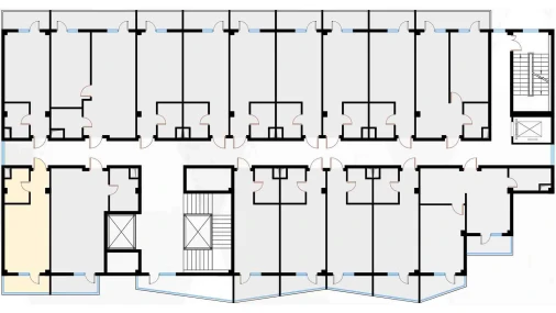 1-xonali xonadon 28.75 m²  4/7 qavat | Bochka Resort Turar-joy majmuasi