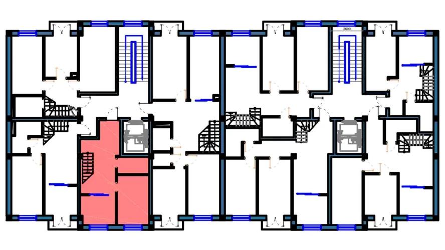 1-xonali xonadon 91.5 m²  9/9 qavat | FLORYA RESIDENCE Turar-joy majmuasi