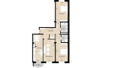 3-xonali xonadon 107.42 m²  2/10 qavat | Ko'kcha-Oqtepa Turar-joy majmuasi