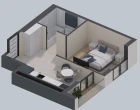 1-комн. квартира 43.6 м²  5/12 этаж | Жилой комплекс PARVOZ